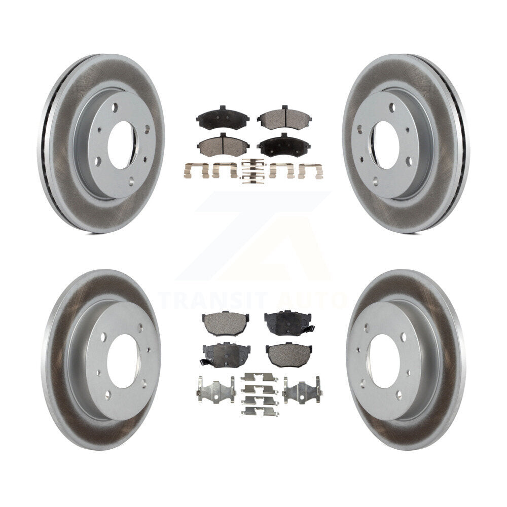 [Avant + Arrière] Kit de disque (revêtu) et plaquette (semi-métallique) de frein pour Hyundai Elantra rear brakes KGF-100848