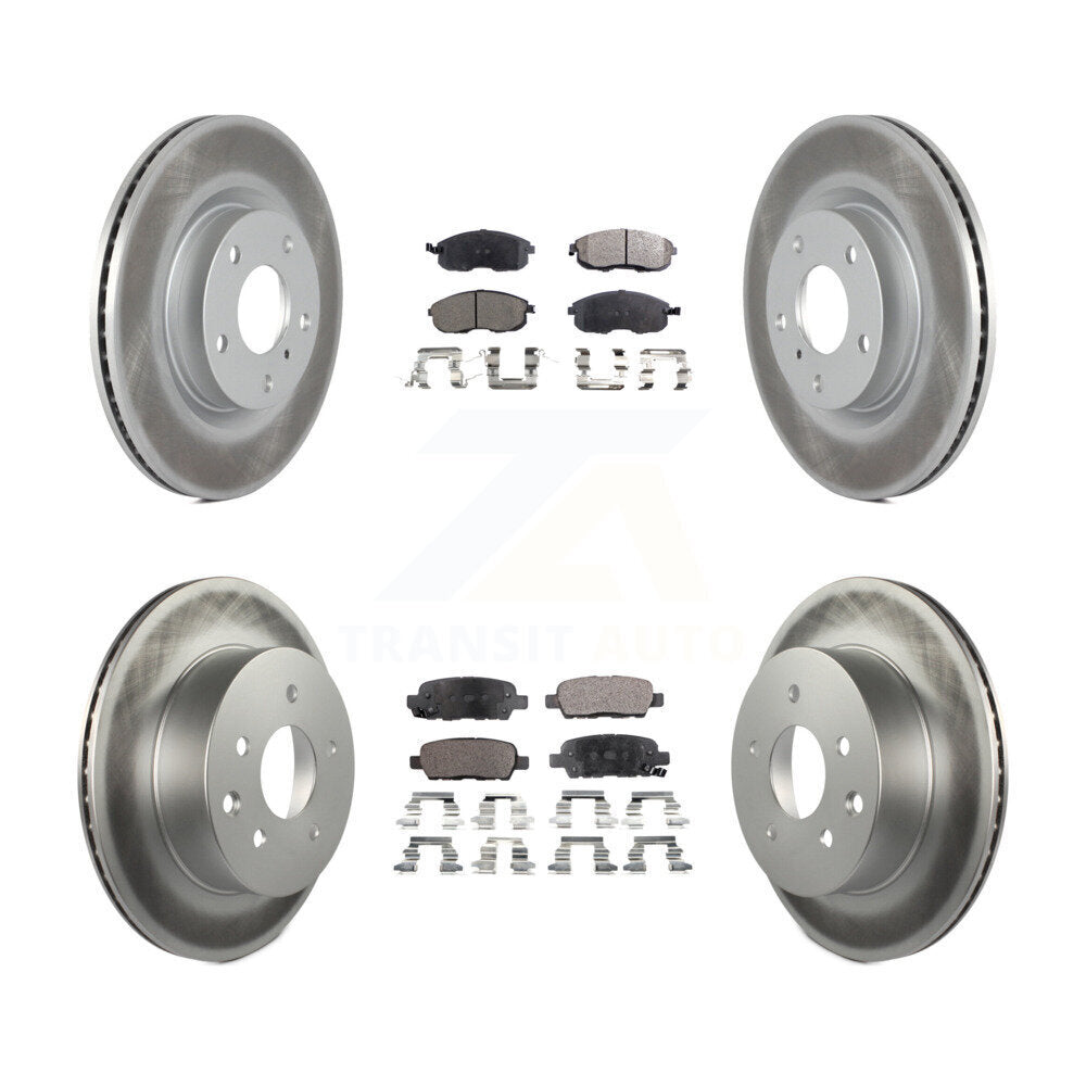 [Avant + Arrière] Kit de disque (revêtu) et plaquette (semi-métallique) de frein pour Infiniti G35 Nissan 350Z INFINITI KGF-100849