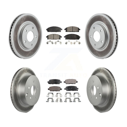 [Avant + Arrière] Kit de disque (revêtu) et plaquette (semi-métallique) de frein pour 2004-2009 Nissan Quest KGF-100851