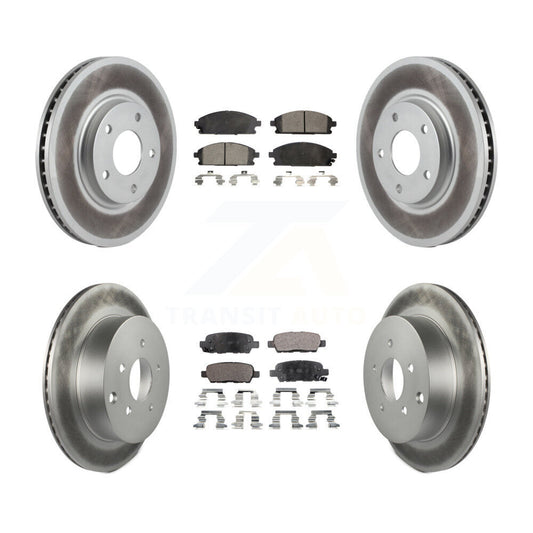 [Avant + Arrière] Kit de disque (revêtu) et plaquette (semi-métallique) de frein pour 2004-2009 Nissan Quest KGF-100851