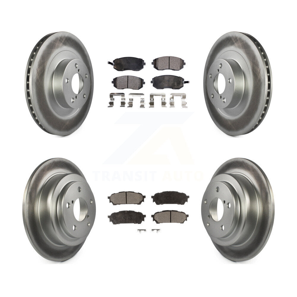 [Avant + Arrière] Kit de disque (revêtu) et plaquette (semi-métallique) de frein pour Subaru Forester Impreza Saab 9-2X KGF-100860