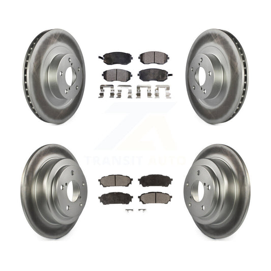 [Avant + Arrière] Kit de disque (revêtu) et plaquette (semi-métallique) de frein pour Subaru Forester Impreza Saab 9-2X KGF-100860