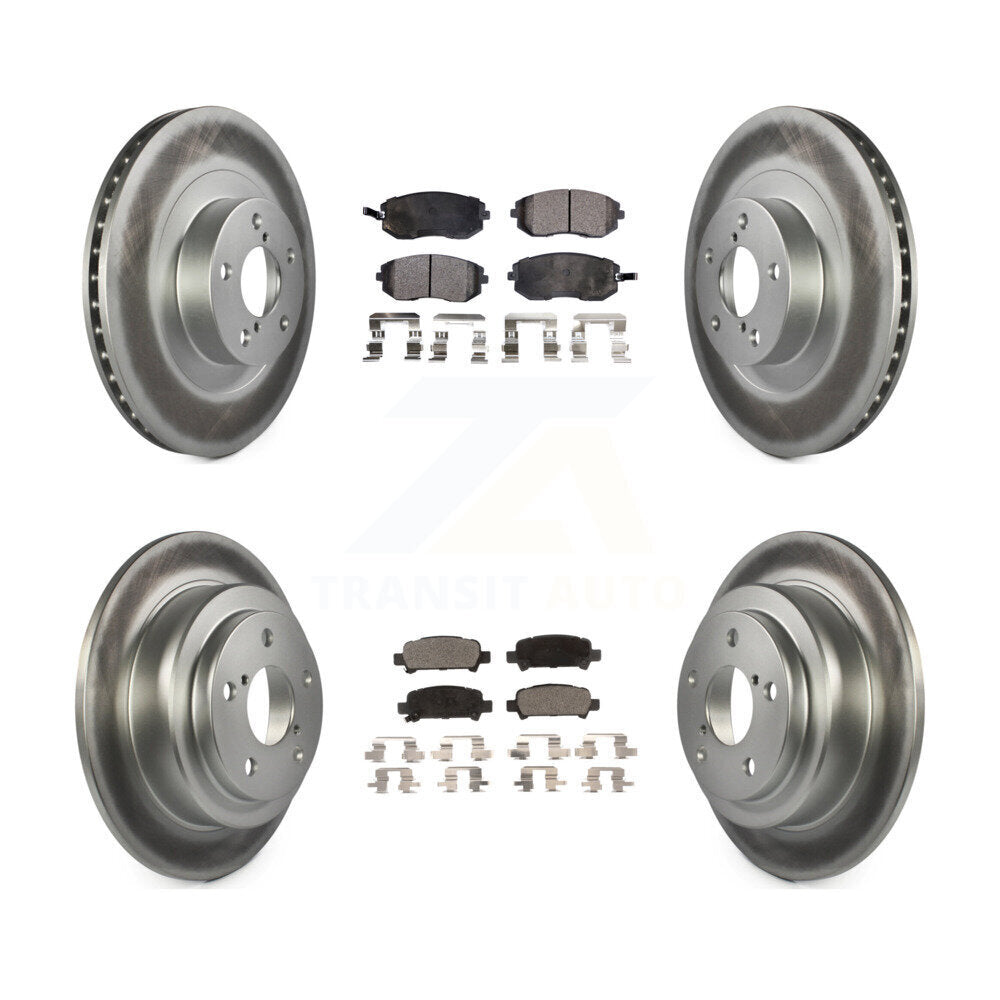 [Avant + Arrière] Kit de disque (revêtu) et plaquette (semi-métallique) de frein pour 2003 Subaru Forester Impreza KGF-100861
