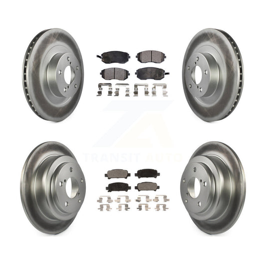 [Avant + Arrière] Kit de disque (revêtu) et plaquette (semi-métallique) de frein pour 2003 Subaru Forester Impreza KGF-100861