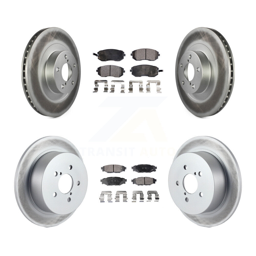 [Avant + Arrière] Kit de disque (revêtu) et plaquette (semi-métallique) de frein pour 2005 Subaru Outback Legacy KGF-100863