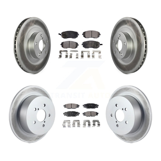 [Avant + Arrière] Kit de disque (revêtu) et plaquette (semi-métallique) de frein pour 2005 Subaru Outback Legacy KGF-100863