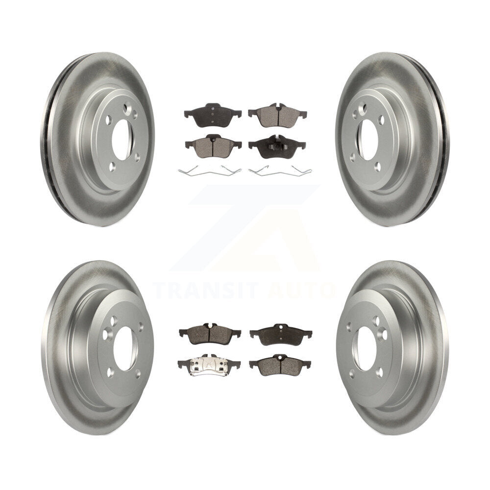 [Avant + Arrière] Kit de disque (revêtu) et plaquette (semi-métallique) de frein pour 2002-2005 Mini Cooper avec 276mm Diameter Rotor KGF-100865
