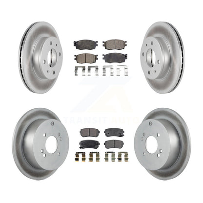 [Avant + Arrière] Kit de disque (revêtu) et plaquette (semi-métallique) de frein pour 2006 Hyundai Accent Hatchback KGF-100866