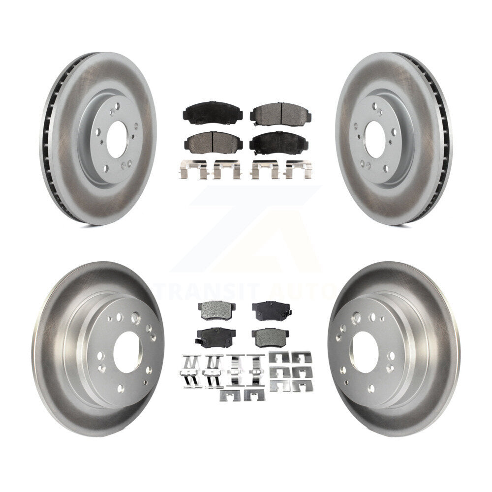 [Avant + Arrière] Kit de disque (revêtu) et plaquette (semi-métallique) de frein pour 2004-2005 Acura TL Automatic transmission KGF-100867