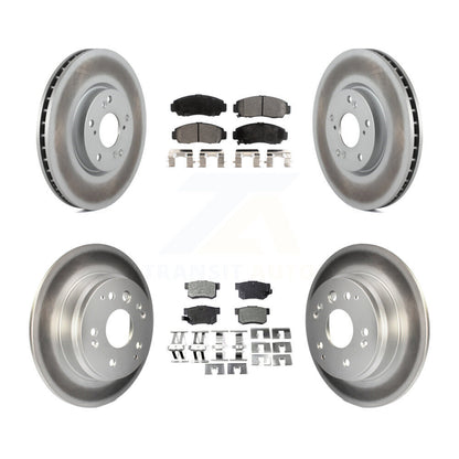 [Avant + Arrière] Kit de disque (revêtu) et plaquette (semi-métallique) de frein pour 2004-2005 Acura TL Automatic transmission KGF-100867