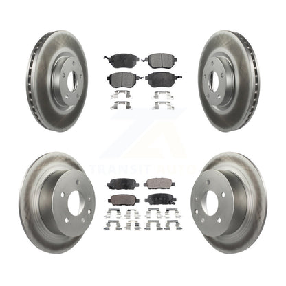 [Avant + Arrière] Kit de disque (revêtu) et plaquette (semi-métallique) de frein pour Nissan Altima Maxima KGF-100868