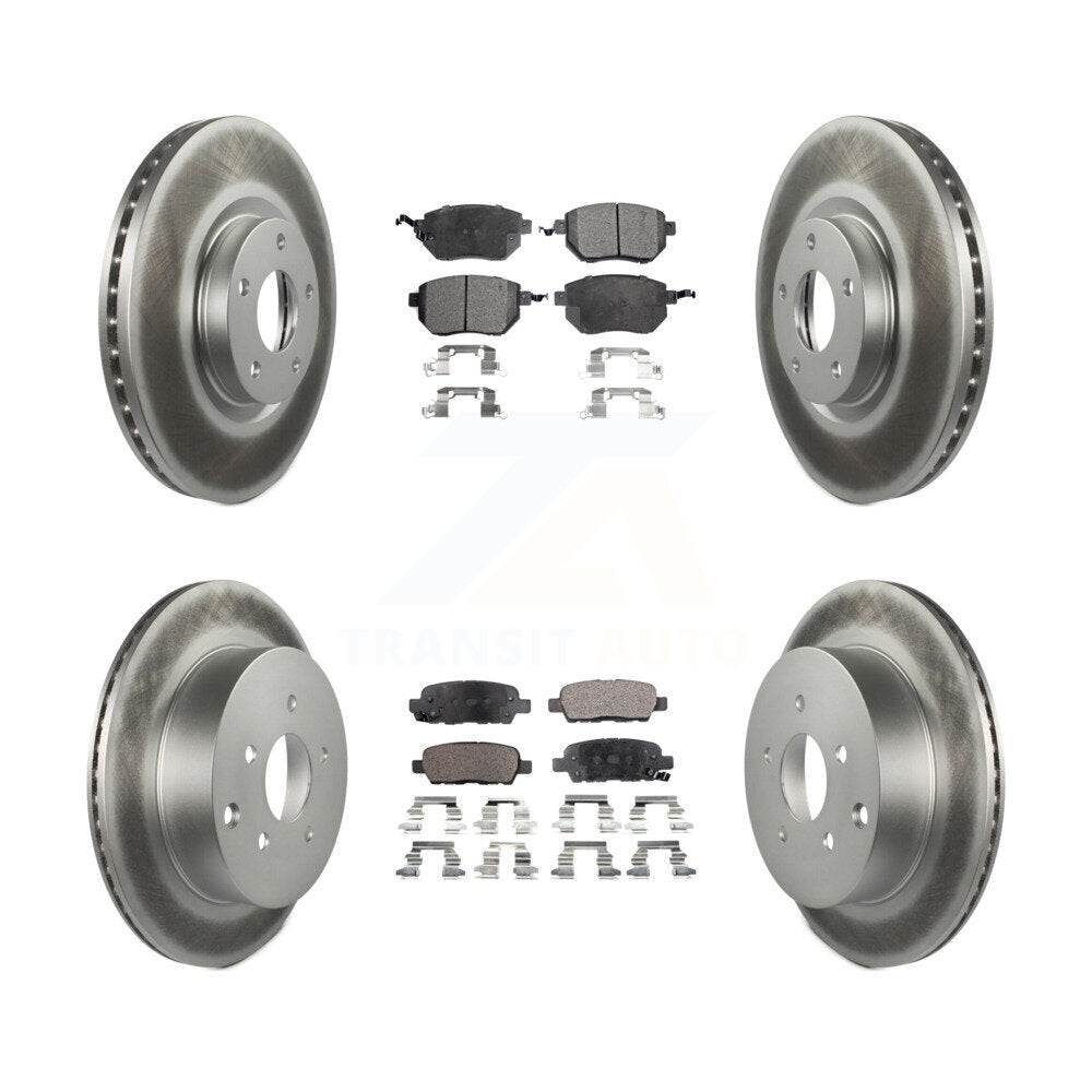 [Avant + Arrière] Kit de disque (revêtu) et plaquette (semi-métallique) de frein pour Nissan Murano Infiniti FX35 FX45 INFINITI KGF-100869