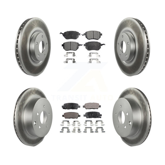 [Avant + Arrière] Kit de disque (revêtu) et plaquette (semi-métallique) de frein pour Nissan Murano Infiniti FX35 FX45 INFINITI KGF-100869