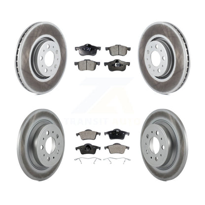 [Avant + Arrière] Kit de disque (revêtu) et plaquette (semi-métallique) de frein pour 2008 Volvo S60 avec 316mm Diameter Rotor KGF-100870