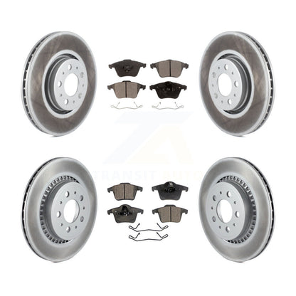 [Avant + Arrière] Kit de disque (revêtu) et plaquette (semi-métallique) de frein pour 2003-2014 Volvo XC90 avec 316mm Diameter Rotor KGF-100871