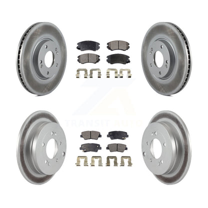 [Avant + Arrière] Kit de disque (revêtu) et plaquette (semi-métallique) de frein pour Kia Amanti Hyundai Azera KGF-100873