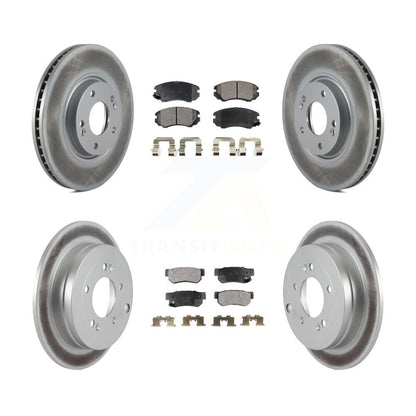 [Avant + Arrière] Kit de disque (revêtu) et plaquette (semi-métallique) de frein pour 2006-2009 Hyundai Azera KGF-100874