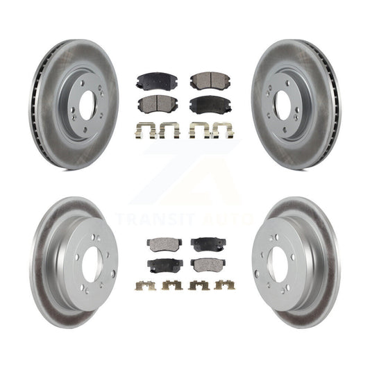 [Avant + Arrière] Kit de disque (revêtu) et plaquette (semi-métallique) de frein pour 2006-2009 Hyundai Azera KGF-100874