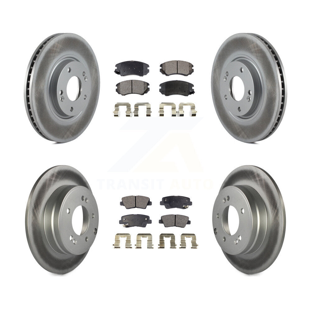 [Avant + Arrière] Kit de disque (revêtu) et plaquette (semi-métallique) de frein pour Hyundai Azera KGF-100875