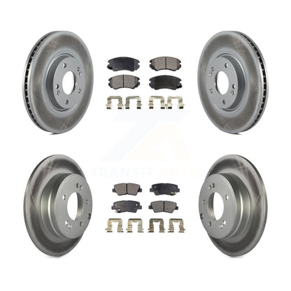 [Avant + Arrière] Kit de disque (revêtu) et plaquette (semi-métallique) de frein pour Hyundai Azera KGF-100875