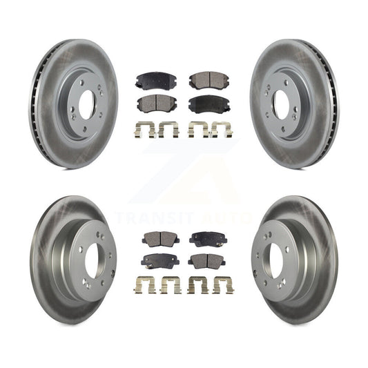 [Avant + Arrière] Kit de disque (revêtu) et plaquette (semi-métallique) de frein pour Hyundai Azera KGF-100875