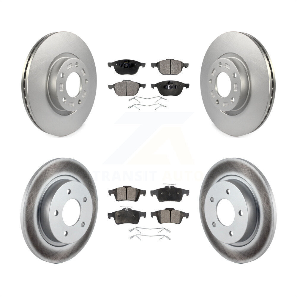 [Avant + Arrière] Kit de disque (revêtu) et plaquette (semi-métallique) de frein pour Mazda 3 Sport KGF-100876 par Transit Auto