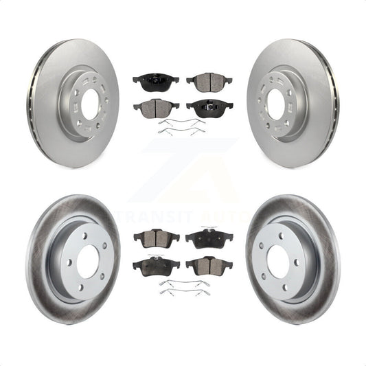 [Avant + Arrière] Kit de disque (revêtu) et plaquette (semi-métallique) de frein pour Mazda 3 Sport KGF-100876 par Transit Auto