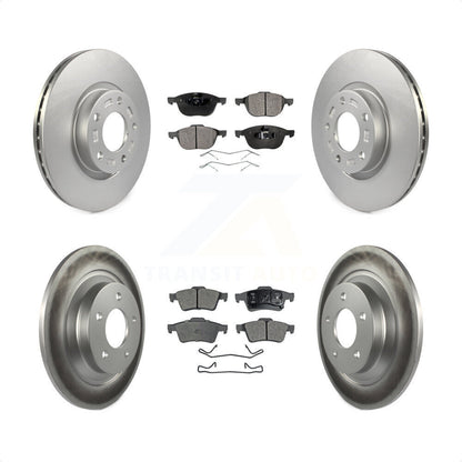[Avant + Arrière] Kit de disque (revêtu) et plaquette (semi-métallique) de frein pour 2006 Mazda 5 To 02 06 KGF-100878 par Transit Auto
