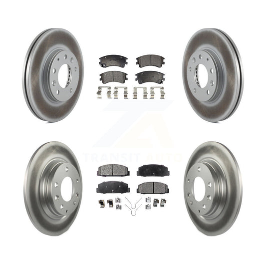 [Avant + Arrière] Kit de disque (revêtu) et plaquette (semi-métallique) de frein pour 2003-2005 Mazda 6 KGF-100879