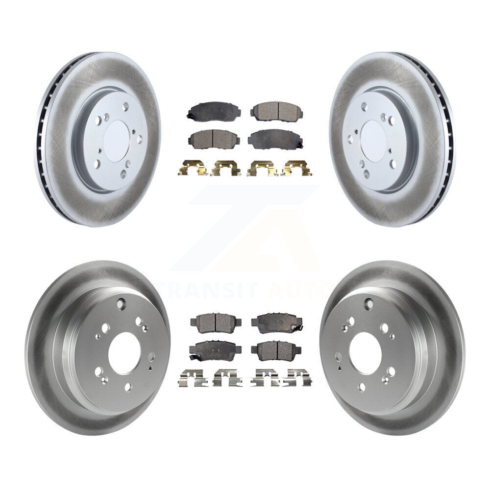 [Avant + Arrière] Kit de disque (revêtu) et plaquette (semi-métallique) de frein pour 2005-2010 Honda Odyssey KGF-100880