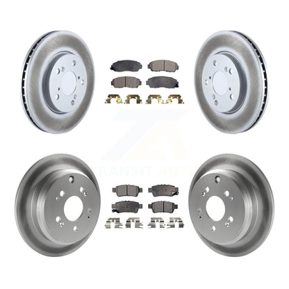 [Avant + Arrière] Kit de disque (revêtu) et plaquette (semi-métallique) de frein pour 2005-2010 Honda Odyssey KGF-100880