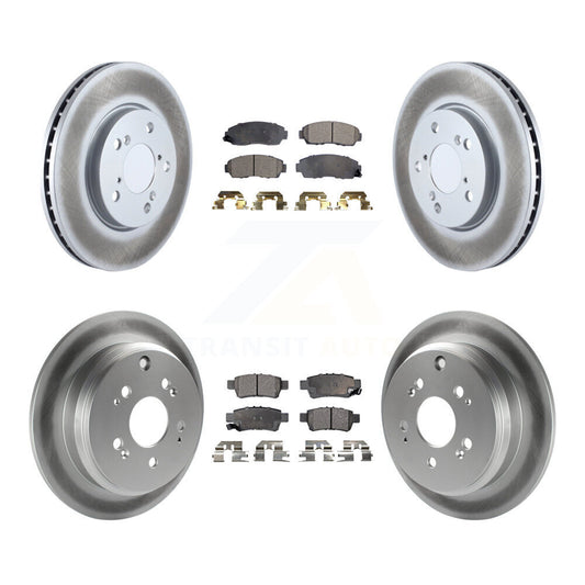 [Avant + Arrière] Kit de disque (revêtu) et plaquette (semi-métallique) de frein pour 2005-2010 Honda Odyssey KGF-100880