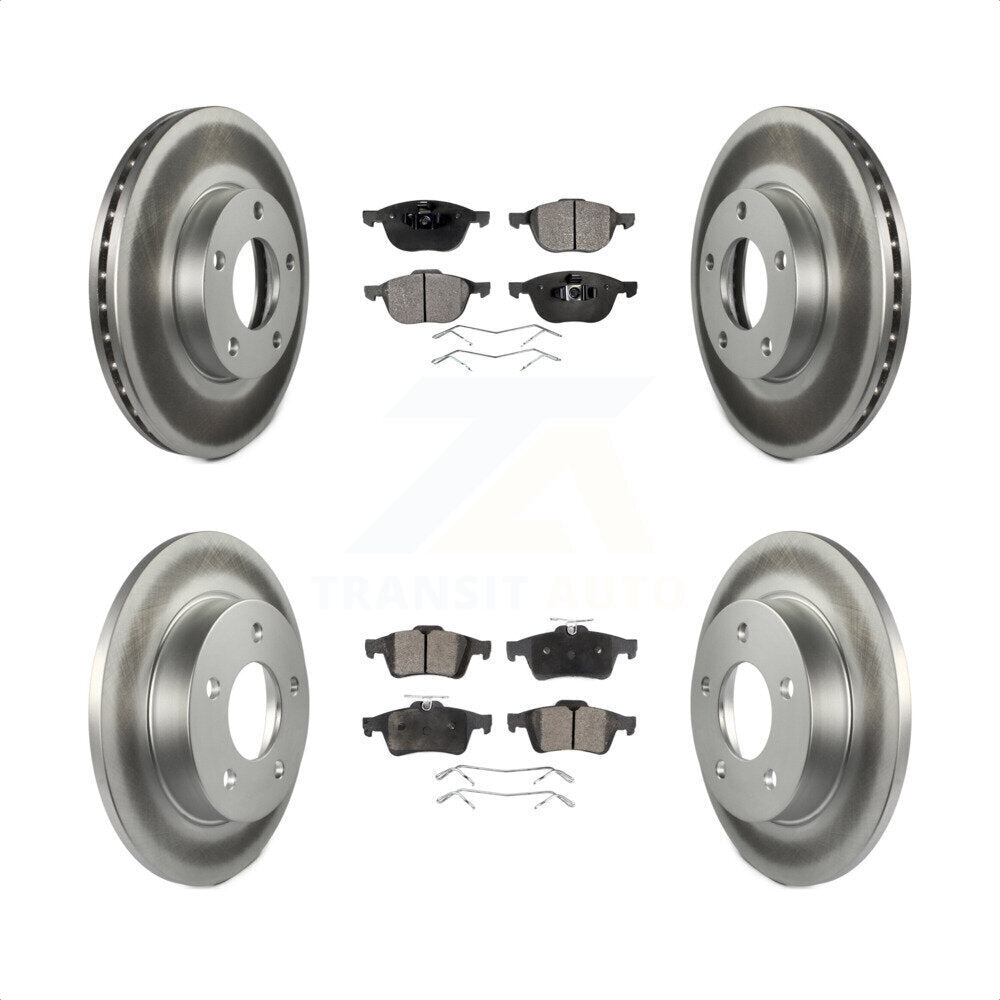 [Avant + Arrière] Kit de disque (revêtu) et plaquette (semi-métallique) de frein pour Mazda 3 Sport KGF-100881 par Transit Auto