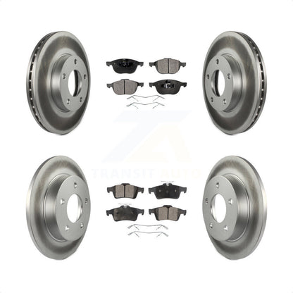 [Avant + Arrière] Kit de disque (revêtu) et plaquette (semi-métallique) de frein pour Mazda 3 Sport KGF-100881 par Transit Auto