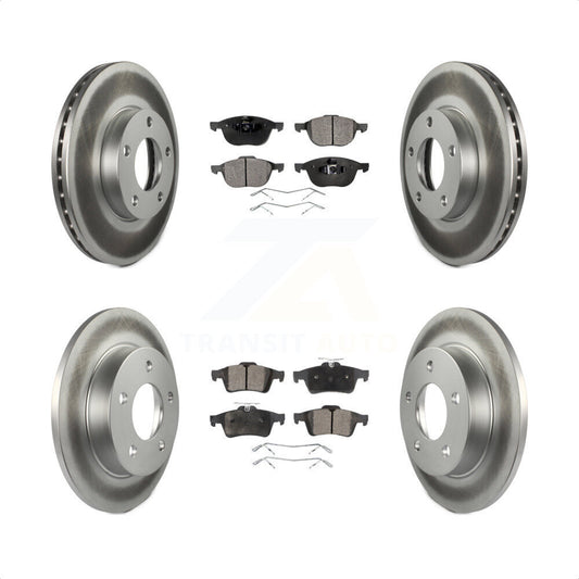 [Avant + Arrière] Kit de disque (revêtu) et plaquette (semi-métallique) de frein pour Mazda 3 Sport KGF-100881 par Transit Auto