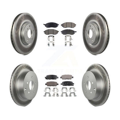 [Avant + Arrière] Kit de disque (revêtu) et plaquette (semi-métallique) de frein pour Nissan Murano INFINITI M37 QX70 Q70 Q70L M56 M35h KGF-100883