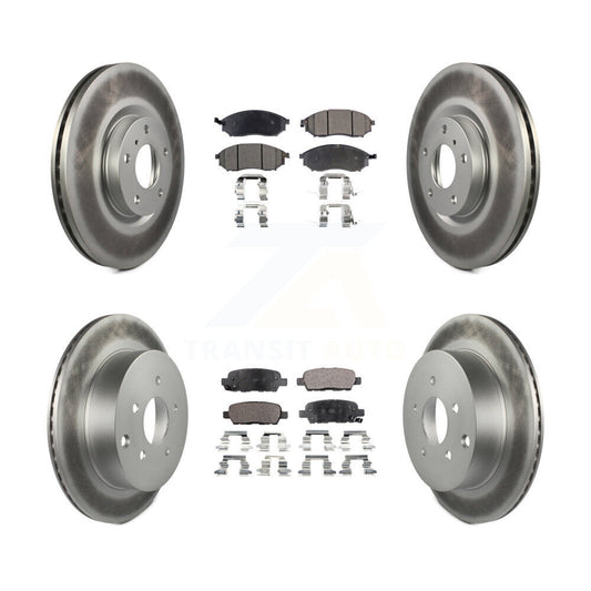 [Avant + Arrière] Kit de disque (revêtu) et plaquette (semi-métallique) de frein pour Nissan Murano INFINITI M37 QX70 Q70 Q70L M56 M35h KGF-100883