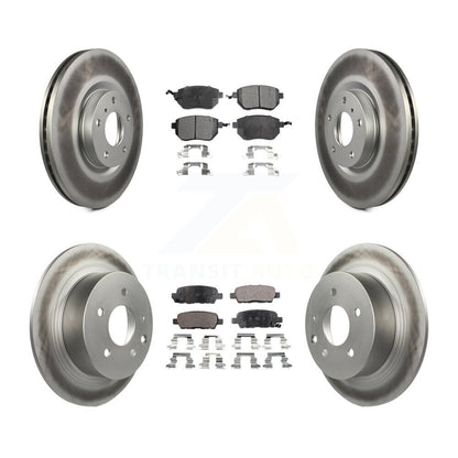 [Avant + Arrière] Kit de disque (revêtu) et plaquette (semi-métallique) de frein pour Nissan Altima Maxima KGF-100885