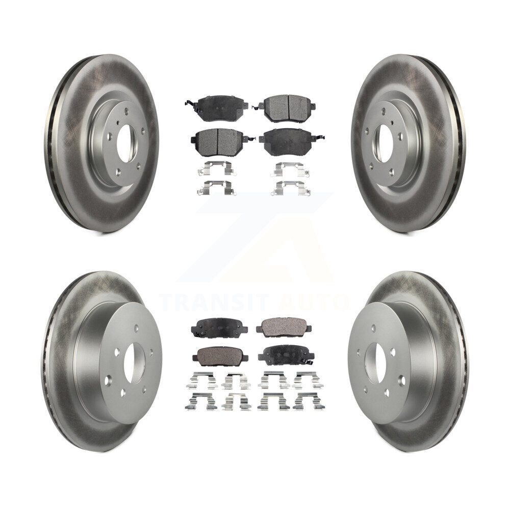 [Avant + Arrière] Kit de disque (revêtu) et plaquette (semi-métallique) de frein pour Nissan Murano KGF-100886