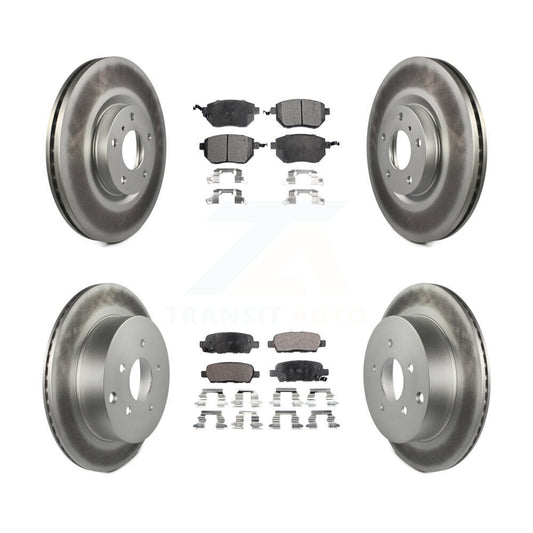 [Avant + Arrière] Kit de disque (revêtu) et plaquette (semi-métallique) de frein pour Nissan Murano KGF-100886