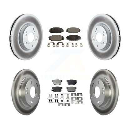 [Avant + Arrière] Kit de disque (revêtu) et plaquette (semi-métallique) de frein pour Honda Civic Acura CSX KGF-100887