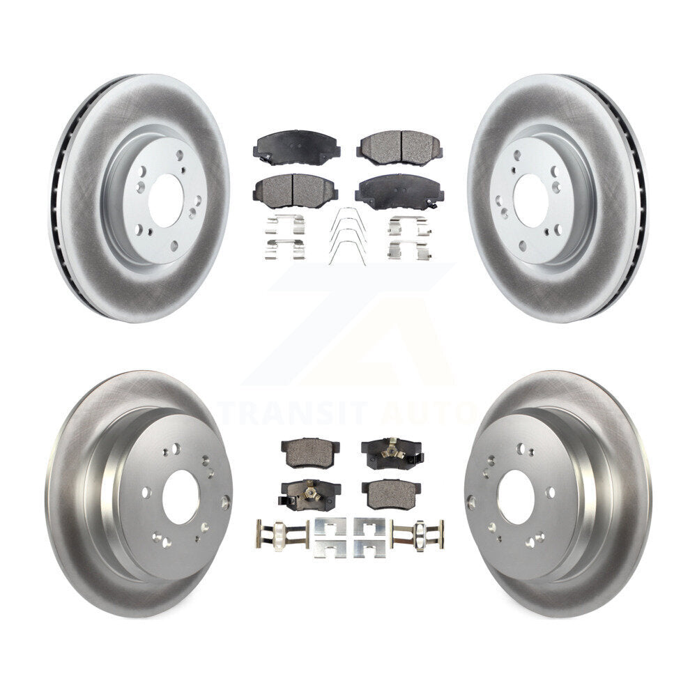 [Avant + Arrière] Kit de disque (revêtu) et plaquette (semi-métallique) de frein pour 2005-2006 Honda CR-V KGF-100888