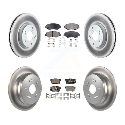 [Avant + Arrière] Kit de disque (revêtu) et plaquette (semi-métallique) de frein pour 2005-2006 Honda CR-V KGF-100888