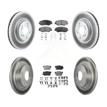 [Avant + Arrière] Kit de disque (revêtu) et plaquette (semi-métallique) de frein pour Honda Civic Acura ILX KGF-100889