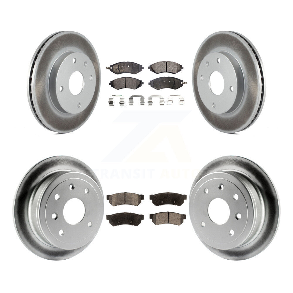 [Avant + Arrière] Kit de disque (revêtu) et plaquette (semi-métallique) de frein pour Suzuki Forenza Reno Chevrolet Optra KGF-100894