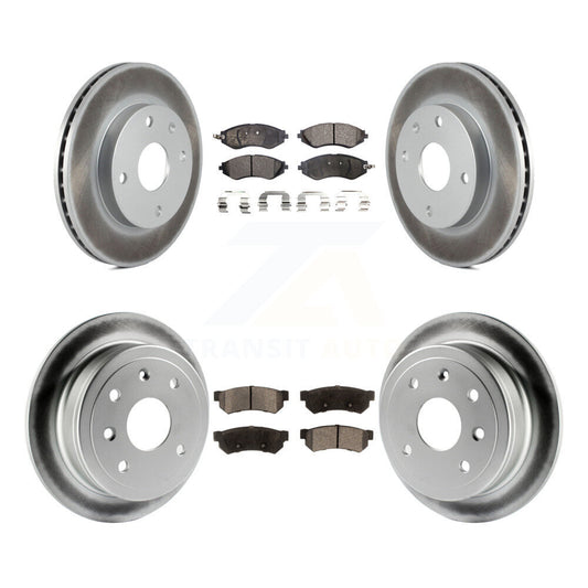 [Avant + Arrière] Kit de disque (revêtu) et plaquette (semi-métallique) de frein pour Suzuki Forenza Reno Chevrolet Optra KGF-100894