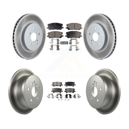 [Avant + Arrière] Kit de disque (revêtu) et plaquette (semi-métallique) de frein pour Lexus Toyota Highlander RX350 RX330 RX400h KGF-100896