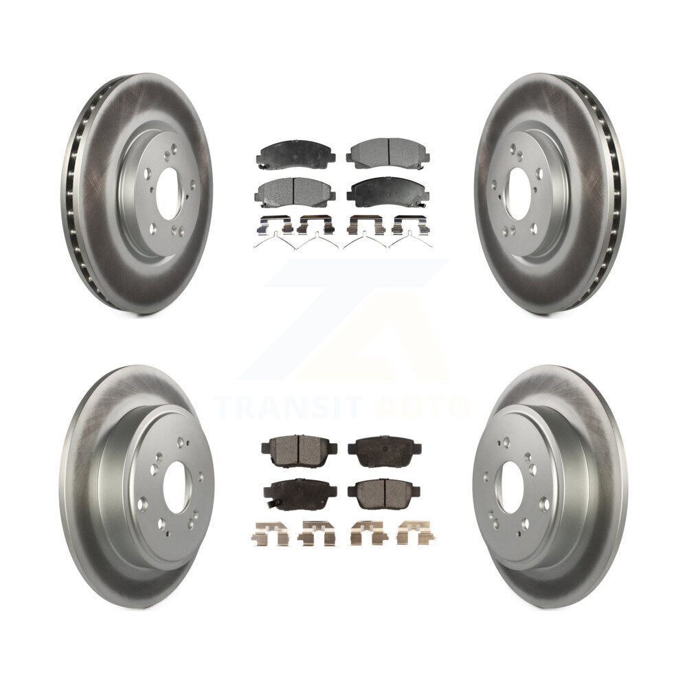 [Avant + Arrière] Kit de disque (revêtu) et plaquette (semi-métallique) de frein pour 2006-2014 Honda Ridgeline KGF-100898