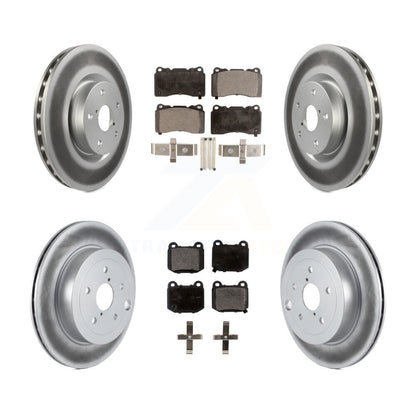 [Avant + Arrière] Kit de disque (revêtu) et plaquette (semi-métallique) de frein pour Subaru Impreza WRX STI KGF-100899