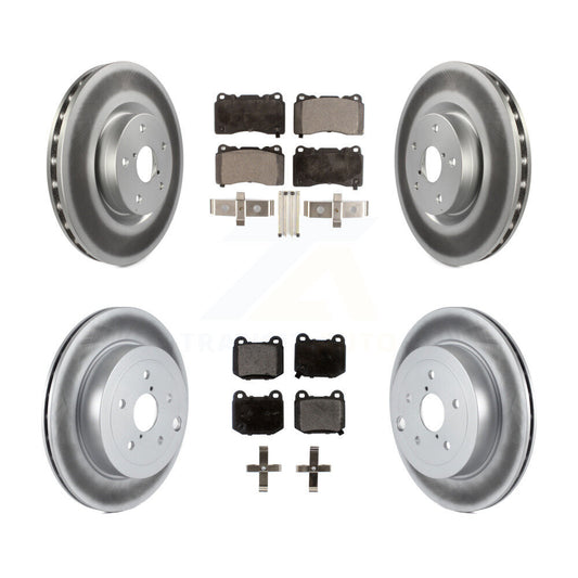 [Avant + Arrière] Kit de disque (revêtu) et plaquette (semi-métallique) de frein pour Subaru Impreza WRX STI KGF-100899